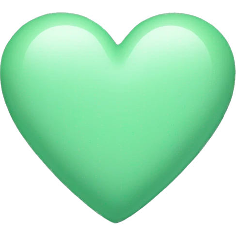 pastel green heart  emoji