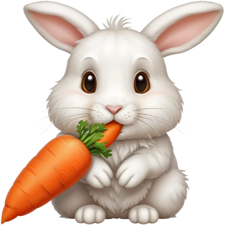 Rabbit eating carrot emoji