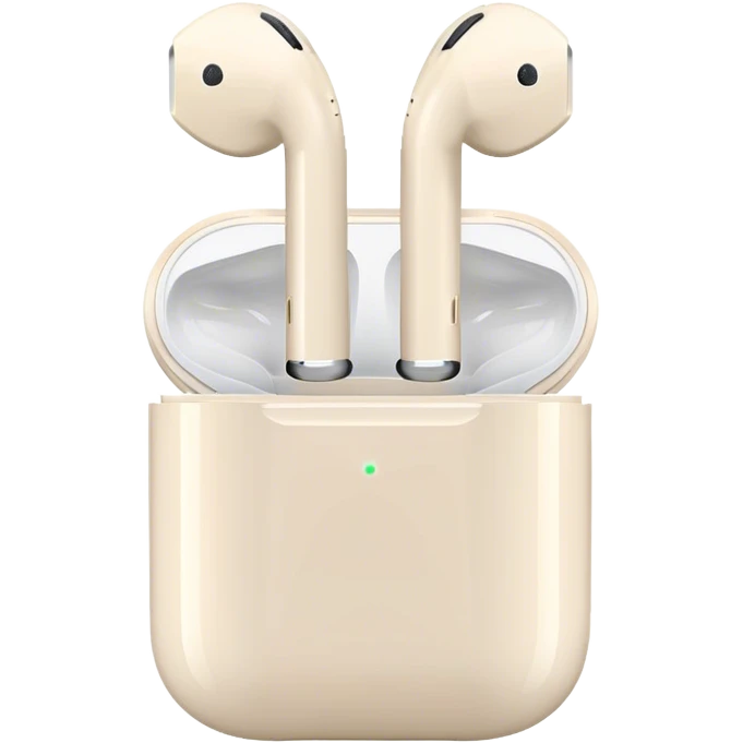 Cream colored AirPods emoji