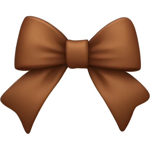 Brown bow emoji
