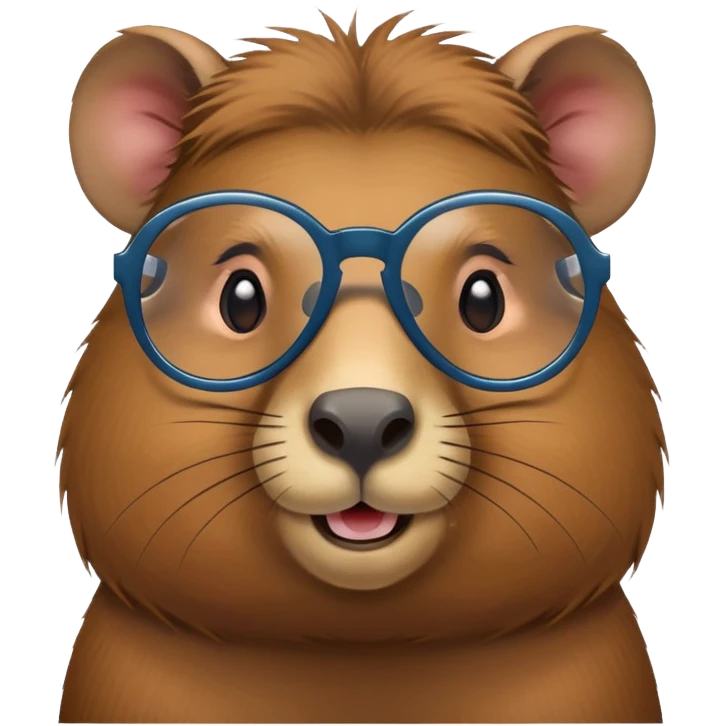 Capivara con gafas emoji