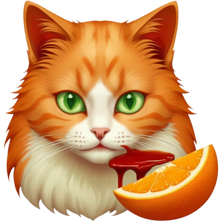 Cat eating human emoji