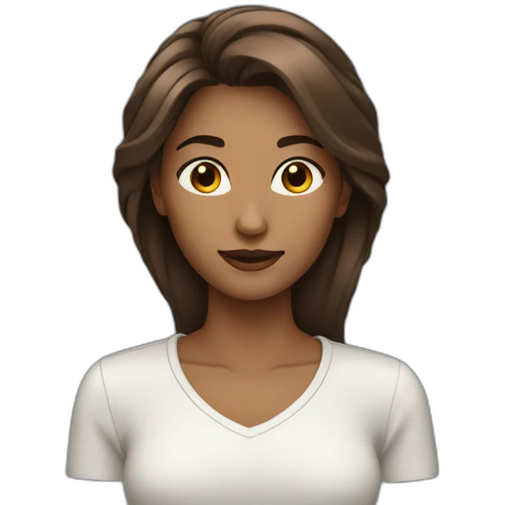 Woman 28 years hair brown  emoji