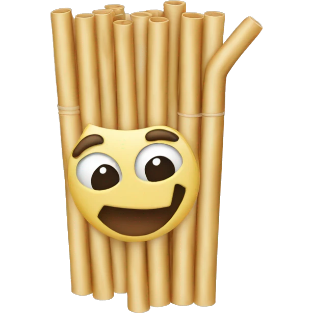 a straw emoji