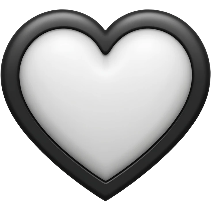 Black and white heart emoji