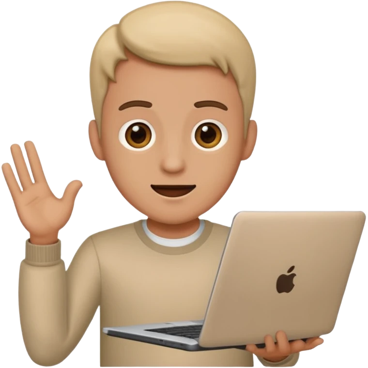 emoji of men which is holding a laptop and speaking emoji