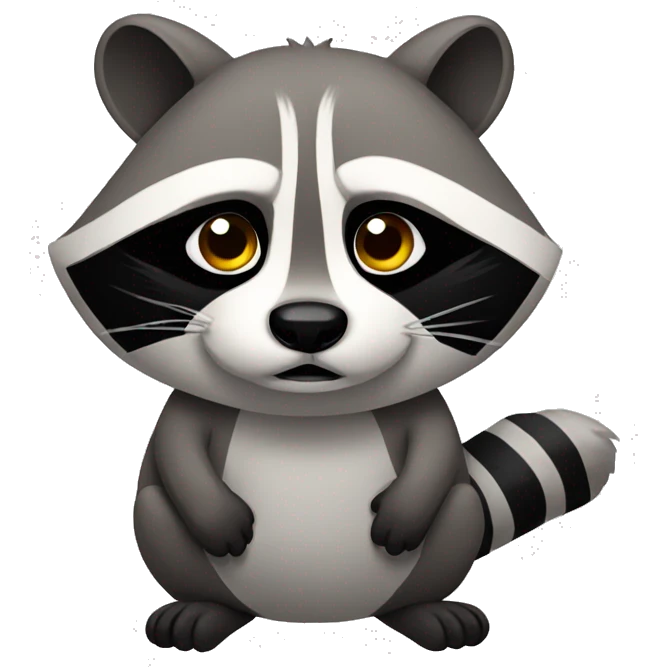 Sad raccoon  emoji