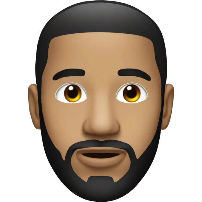 Person wearing drake the rapper mask  emoji