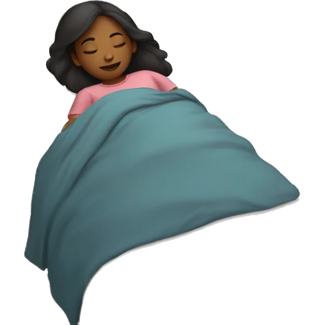 Girl sleep in the bed emoji