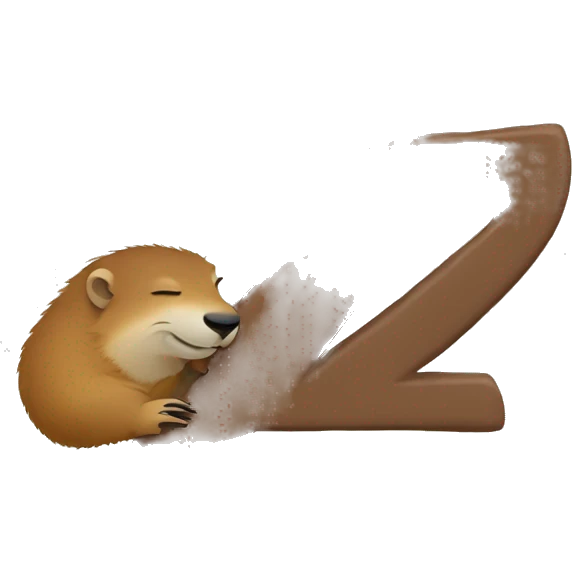 a Sleeping marmot with some letters z above emoji