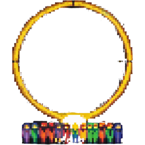 a group of people looking at the sun emoji