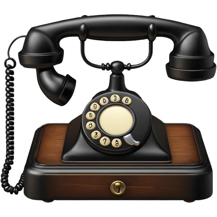 Table with telephone emoji