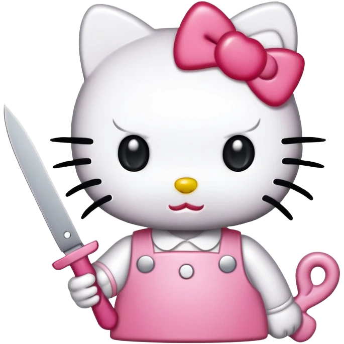 hello kitty with a knife emoji
