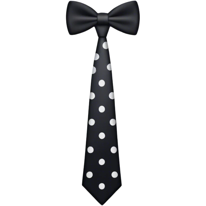 Spotty black tie emoji