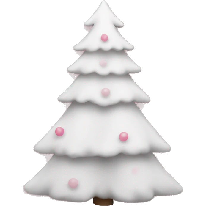 White and pink christmas tree emoji