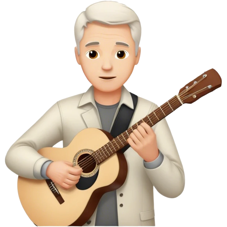 white middle-aged man, musician, instrument, guitar, piano, violin, performance, music, playing, melody, talent, sound, notes, skilled, artist, creativity emoji