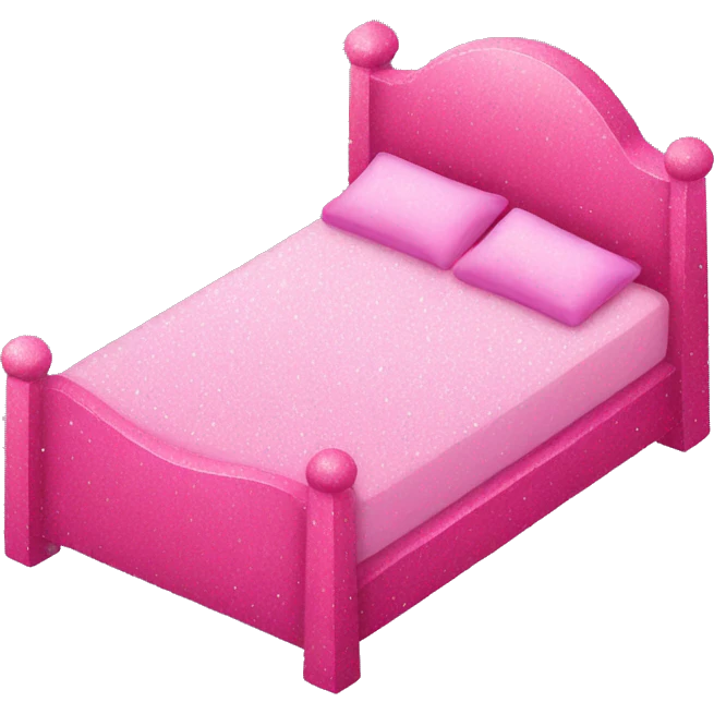 Pink glitter bed  emoji