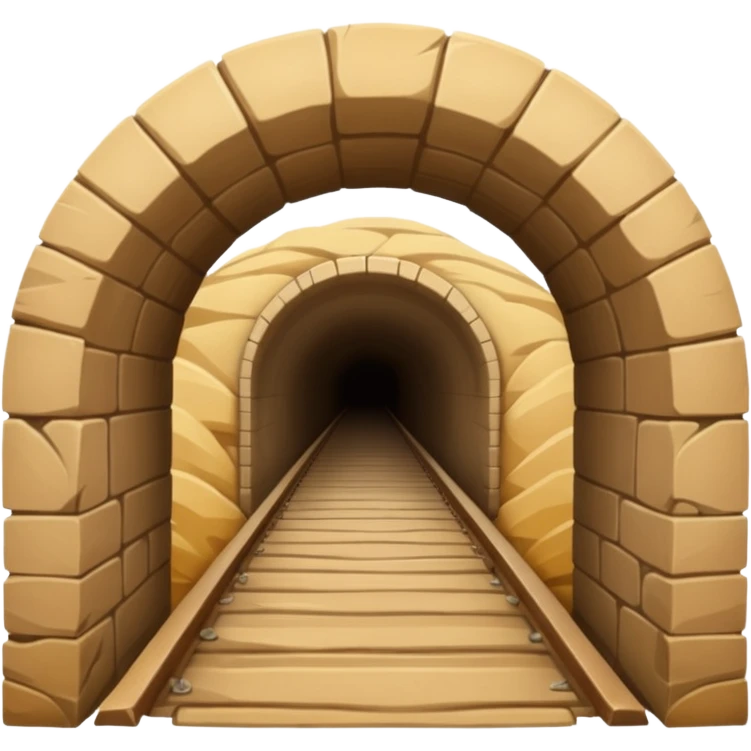 The tunnel is sandy emoji