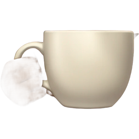 girl inside a blanket sipping coffee eyes closed with brown skin and red hair emoji