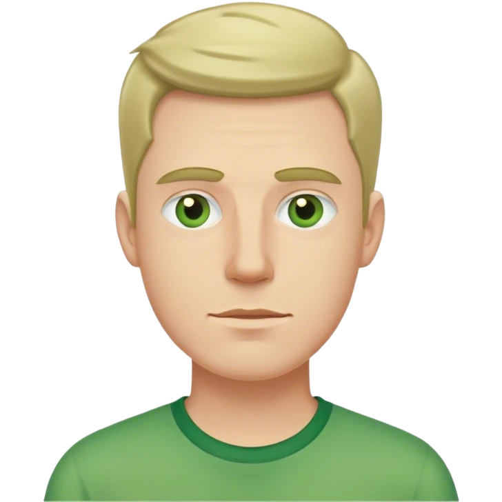white man in green shirt emoji