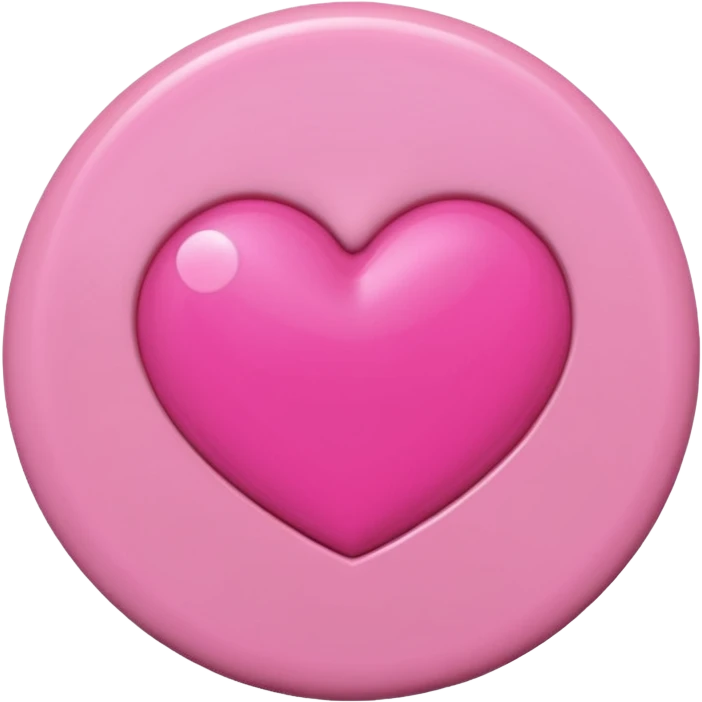 "Solid glossy pink circle emoji. No face or icons. Match color and 3D shine of Notion pink heart emoji (🩷)." emoji