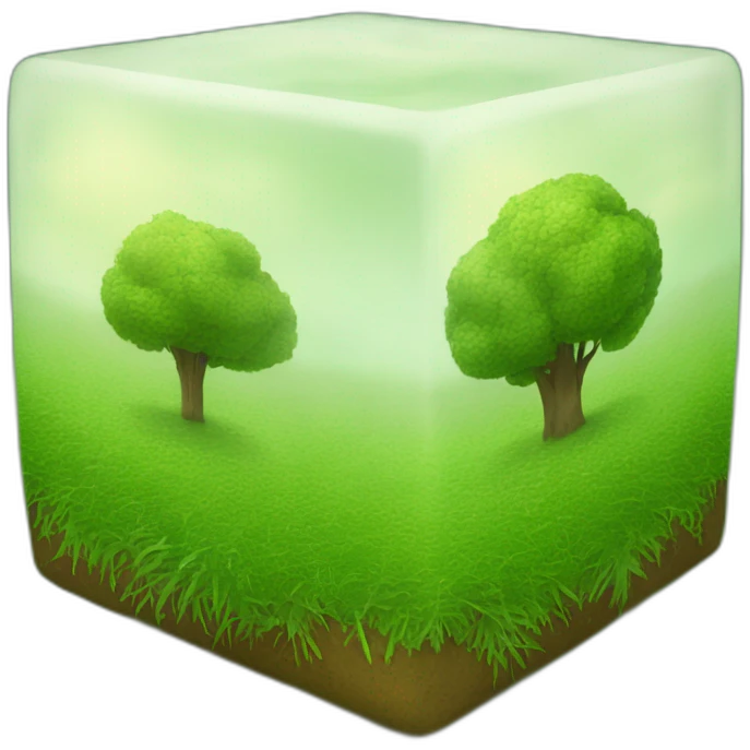 Cube d'herbe emoji