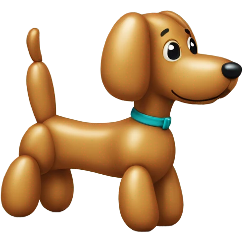 Simple classic balloon dog emoji