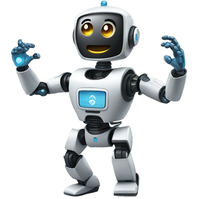 Un robot bailando emoji
