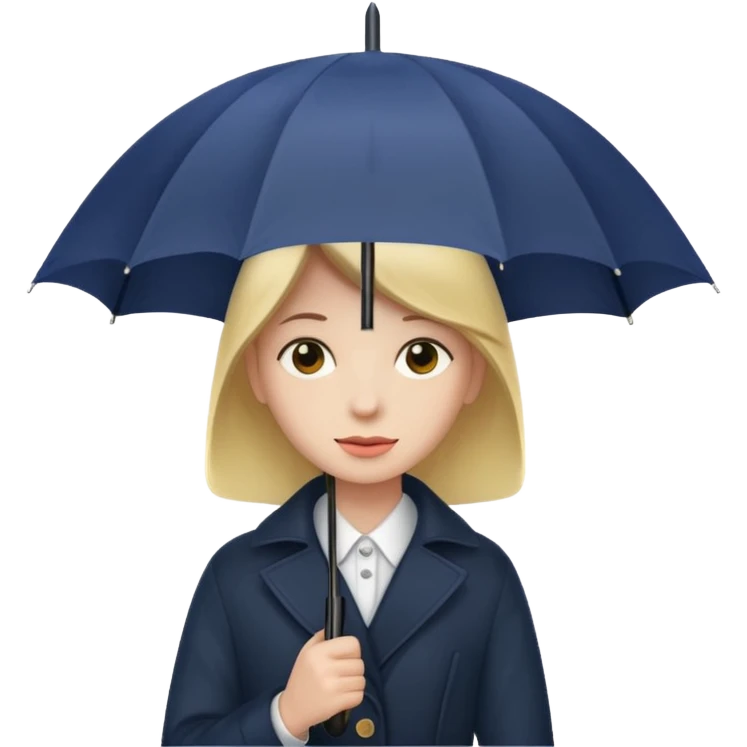 a person holding an umbrella emoji