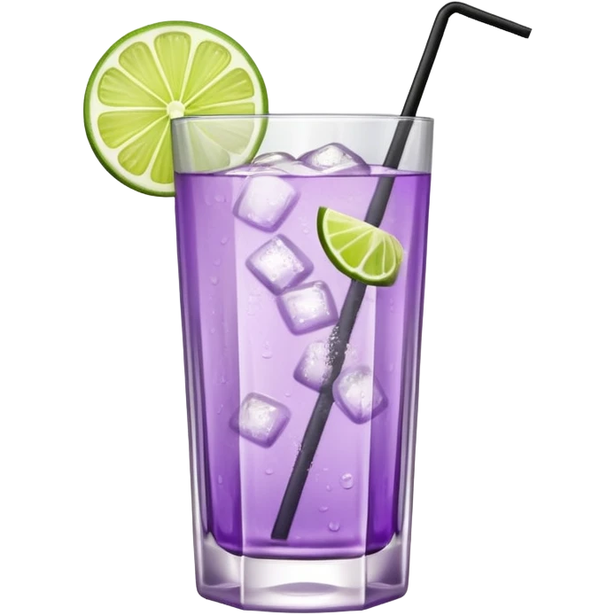 Cocktail light purple with high glass emoji