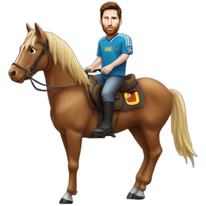 Messi sur un cheval  emoji