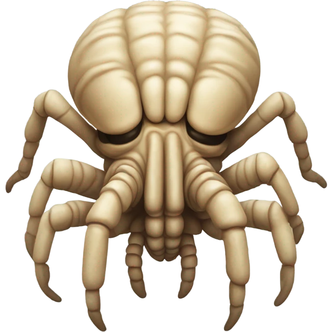 A face hugger from the movie Alien with less fingers  emoji