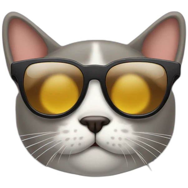 Gato con gafas y zapatos  emoji