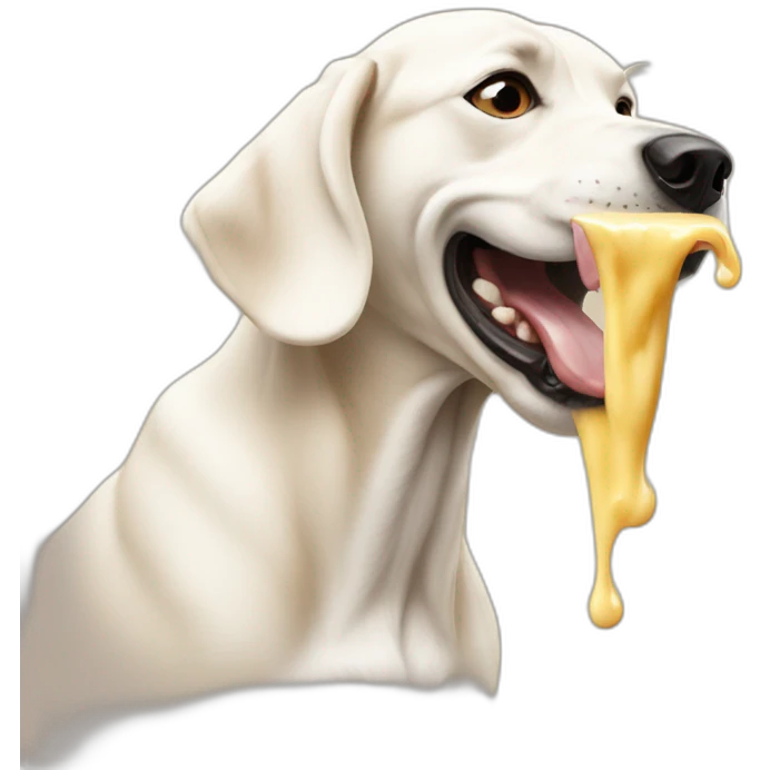 dog eating mayonaise emoji
