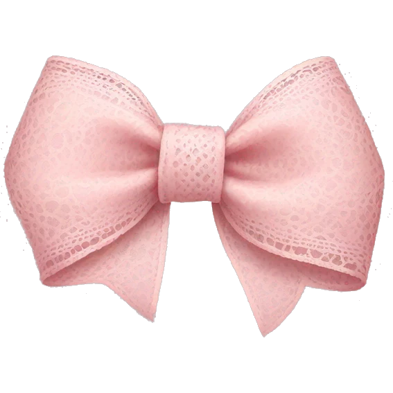 light pink lacy bow emoji