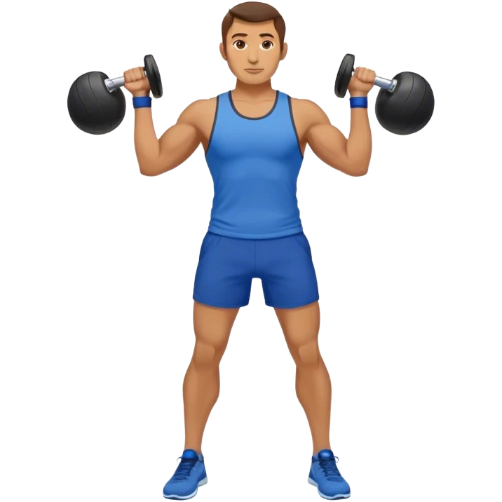 guy with blue shorts Kettlebell Exercises emoji