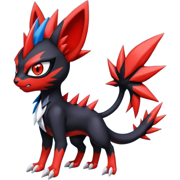 Colorful Cool Badass  Meloetta-Litten-Guilmon-Darkrai-Pokémon-Fakémon-fusion-hybrid-creature emoji