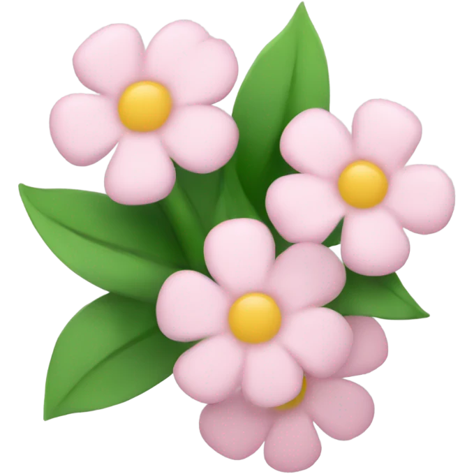 A bouquet of light pink flowers emoji