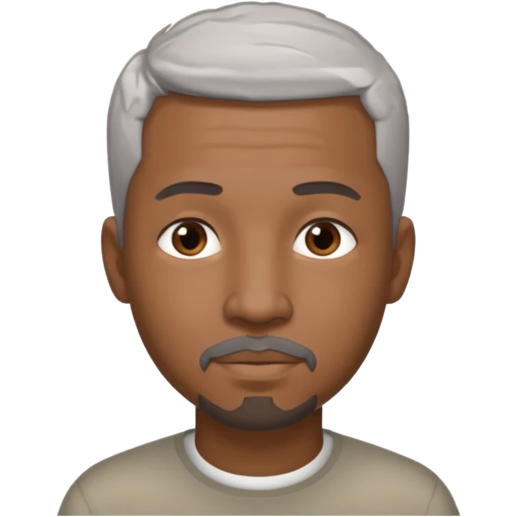 Black man with a short gray haired trimmed goatee  emoji