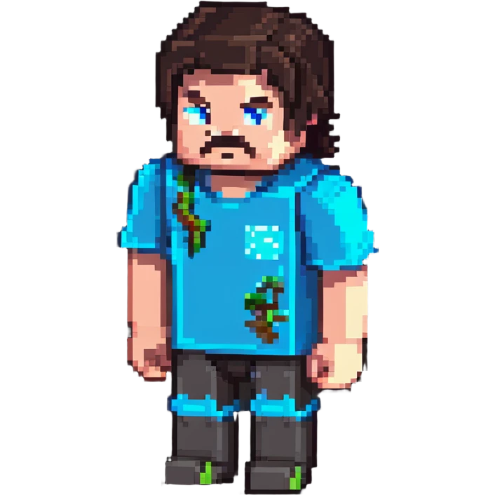 Jack Black as a Minecraft character emoji