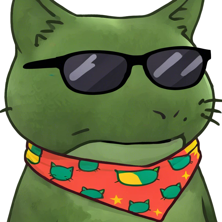 Cat with sunglasses emoji