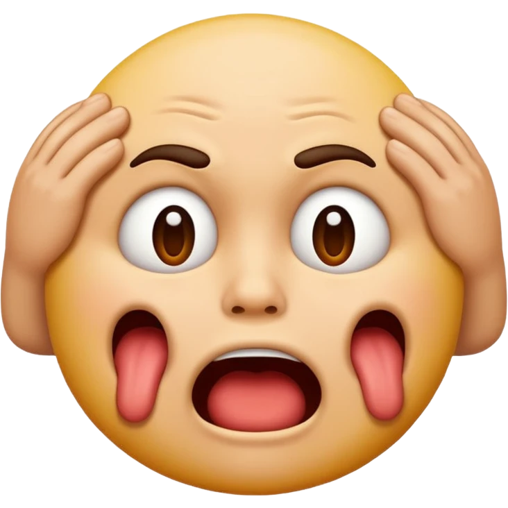 emoji choking it's throat with its own hands emoji