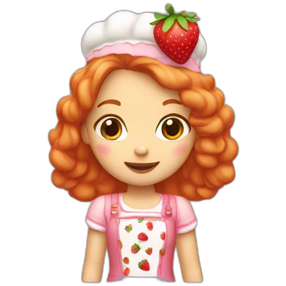 strawberry shortcake ginger girl emoji