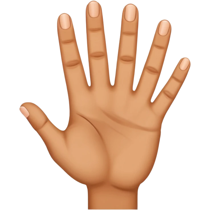 Hand showing showing only 4 fingers with hidden thumb, like counting til 4 emoji