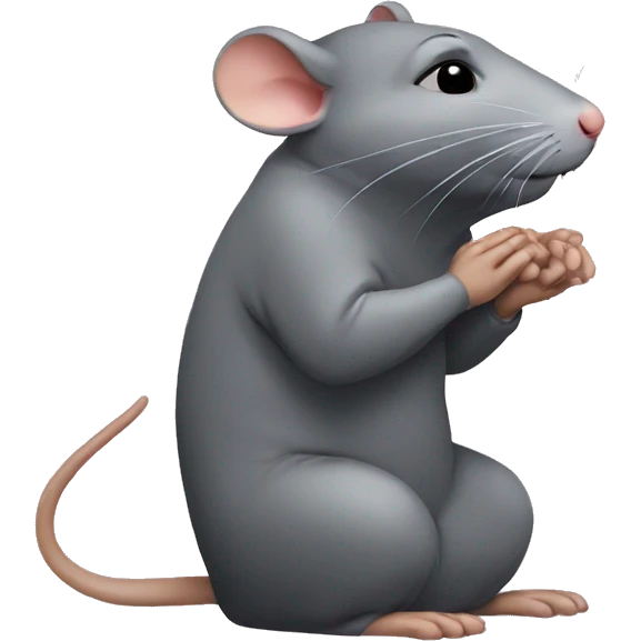Rat praying emoji