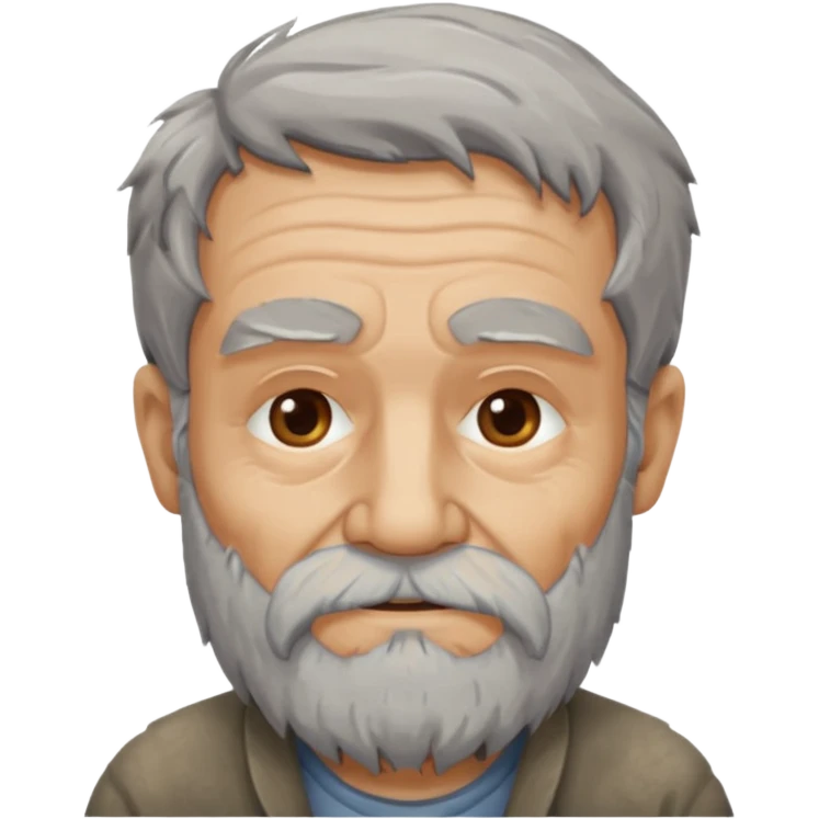  portrait of old man with scruffy beard emoji