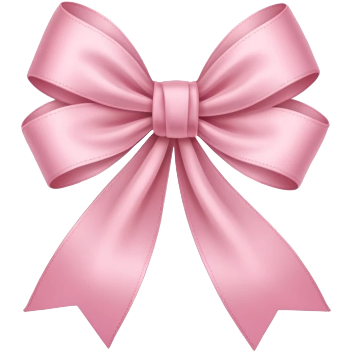 Ribbon which color is a light pink emoji