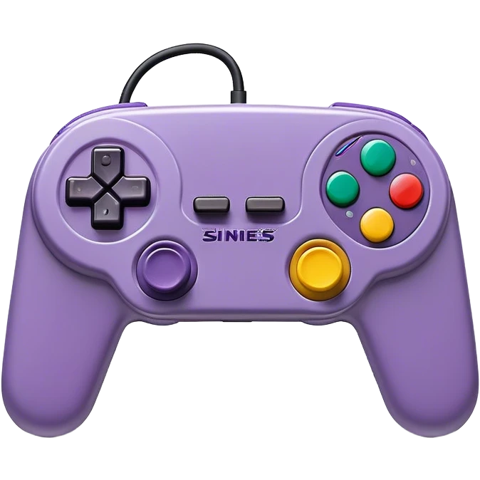 Clash of Clans aesthetic: Cinematic Playful SNES Controller Portrait Emoji, rendered in a 3D vector-style similar to standard emojis with minimal shading and bold, simplified shapes. A compact, distinct form with signature details, softly glowing with a nostalgic gaming charm. Simplified yet unmistakably iconic, highly detailed and consistent, glowing with a soft radiance and high shine. Stylized with a touch of retro gaming magic and a soft glowing outline, capturing the essence of a beloved gaming relic with a friendly, playful manner! emoji