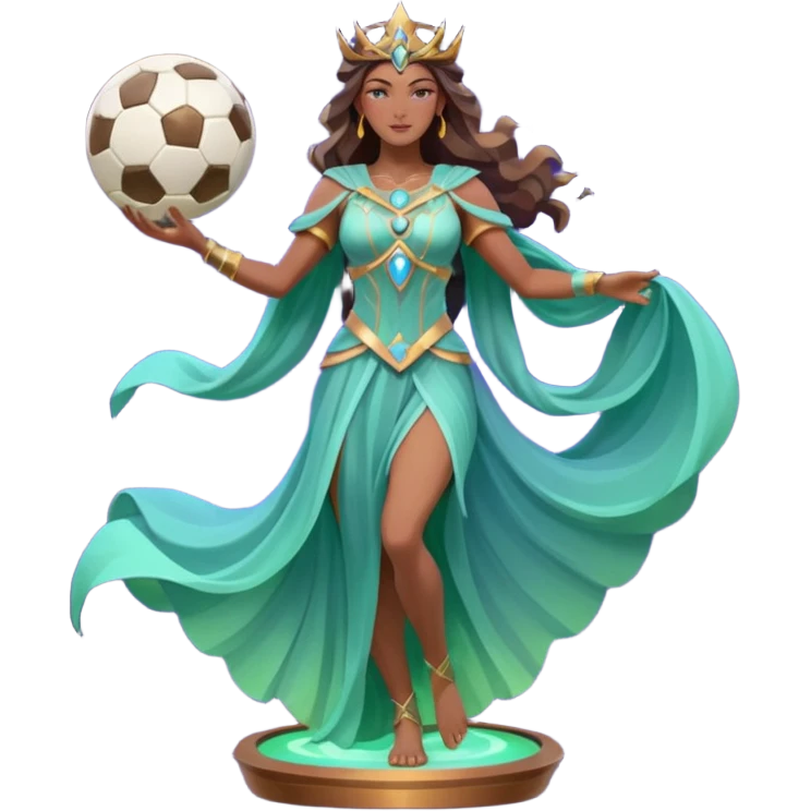 fantasy magic tarot card low poly goddess football emoji