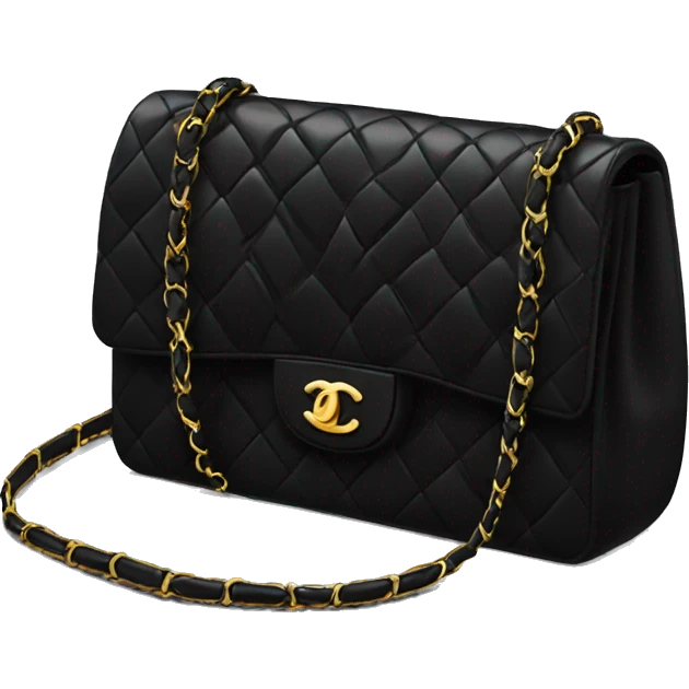 black Chanel purse emoji